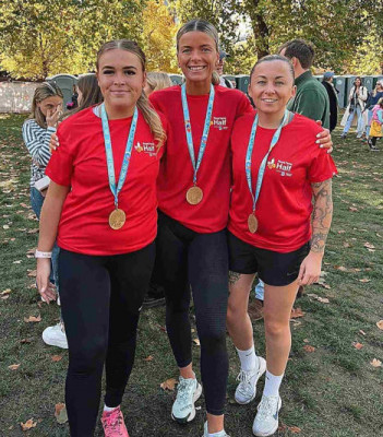 2022-23 Brittani, Georgia, Kirsty after Royal POk half-marathon 9-10-2022.jpg